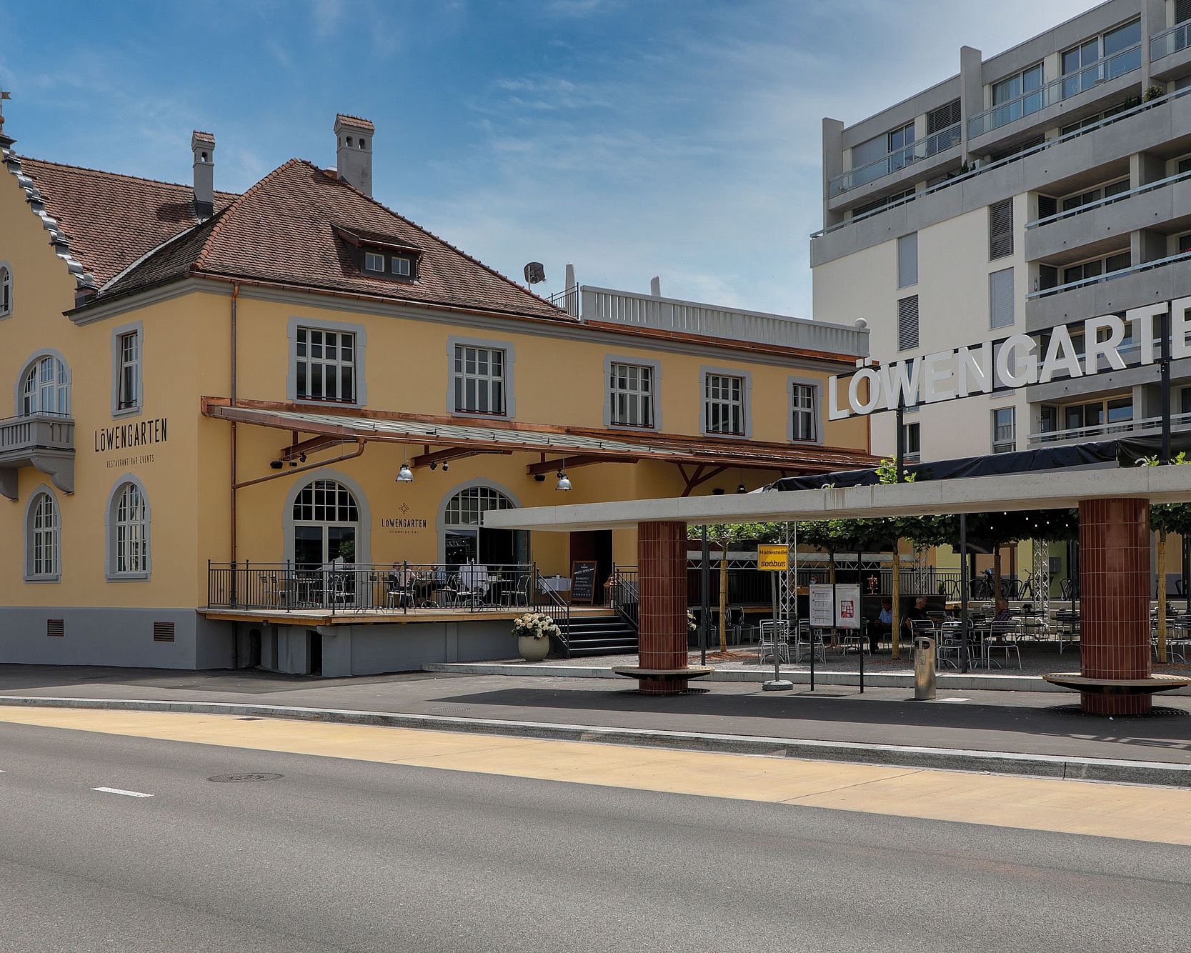Ресторан Löwengarten в Роршахе – проект, реализованный компанией Arbonia