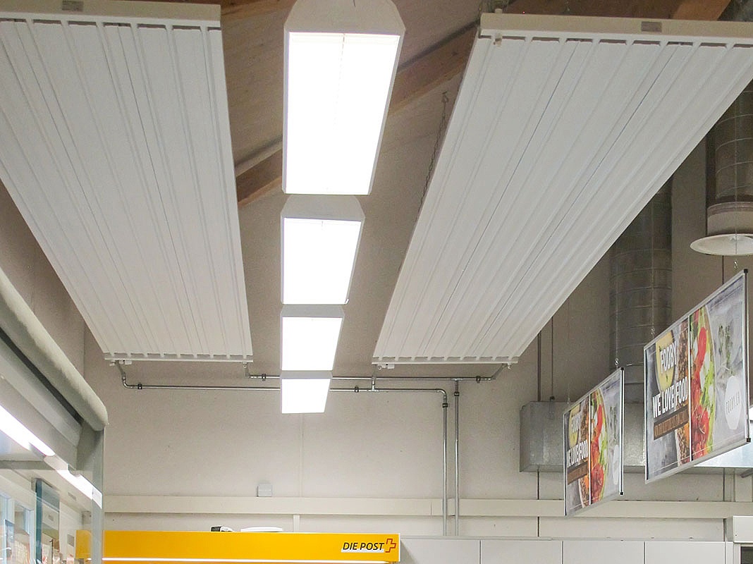 Инфракрасные потолочные панели Arbonia в магазине Coop Рюшегг/Берн