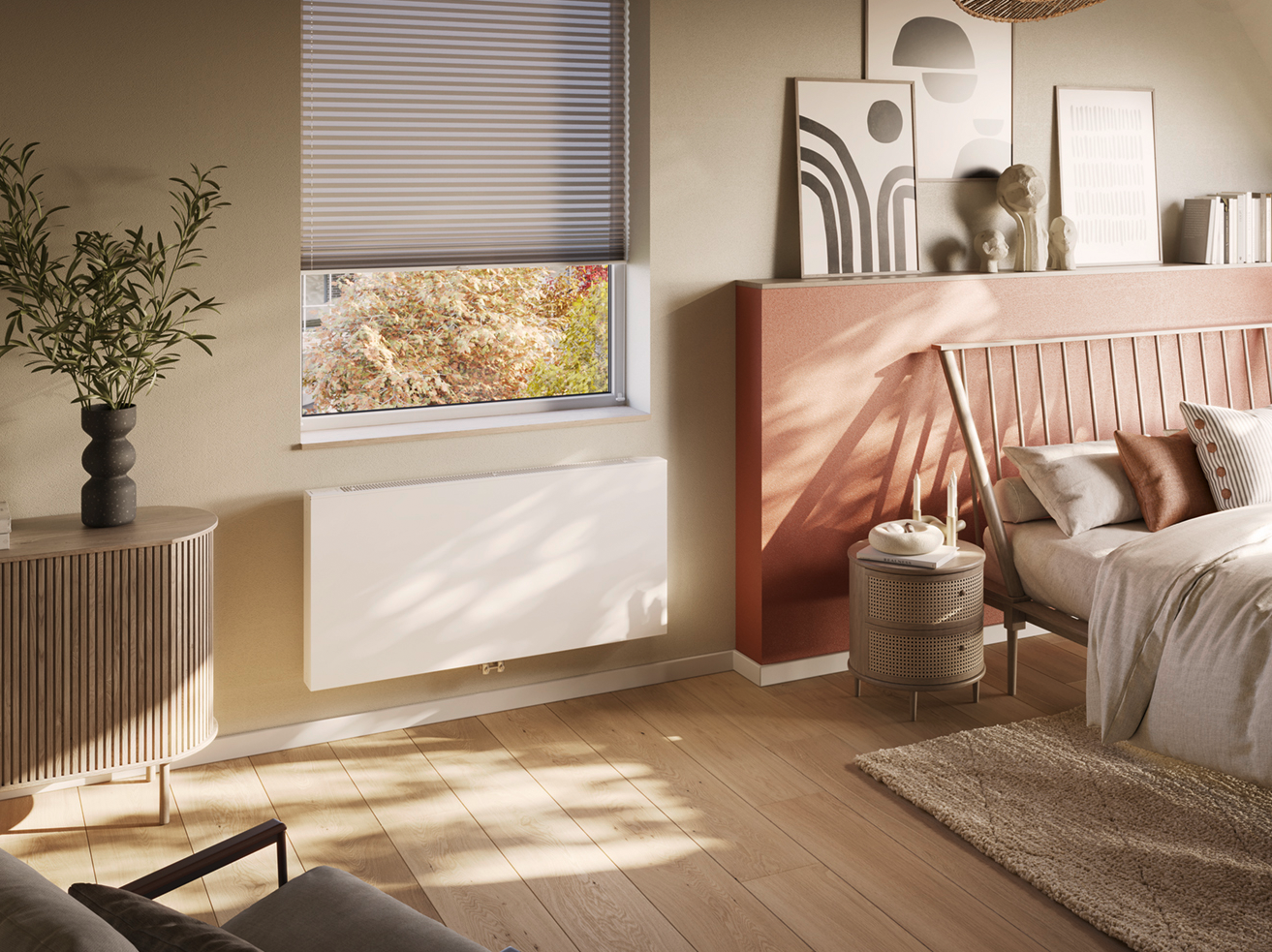 Der Heat Pump Convector von Arbonia Heat Pump Convector von Arbonia im Schlafzimmer