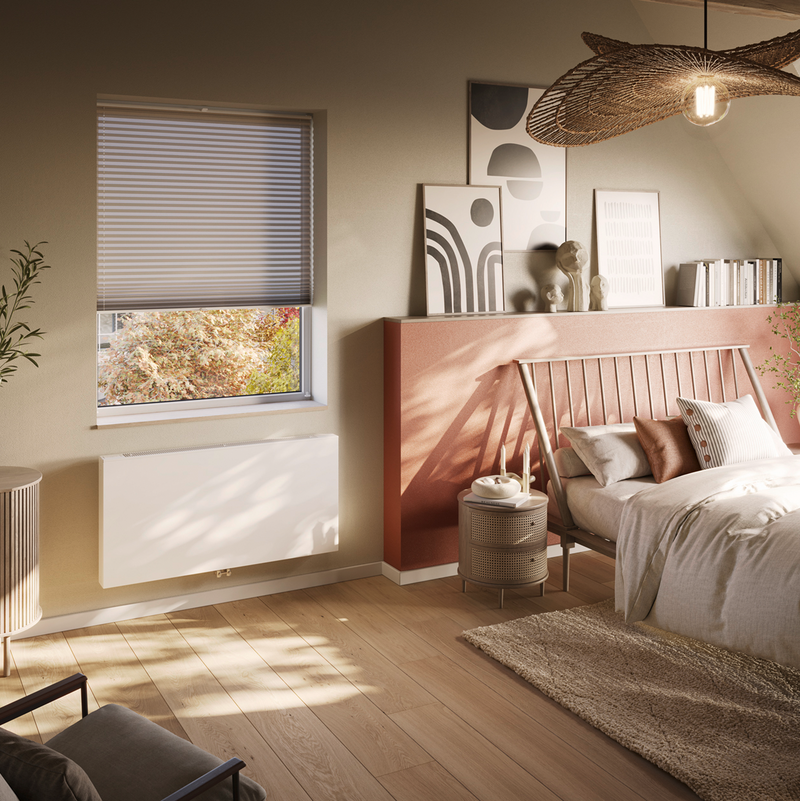 Heat Pump Convector by Arbonia in the bedroom