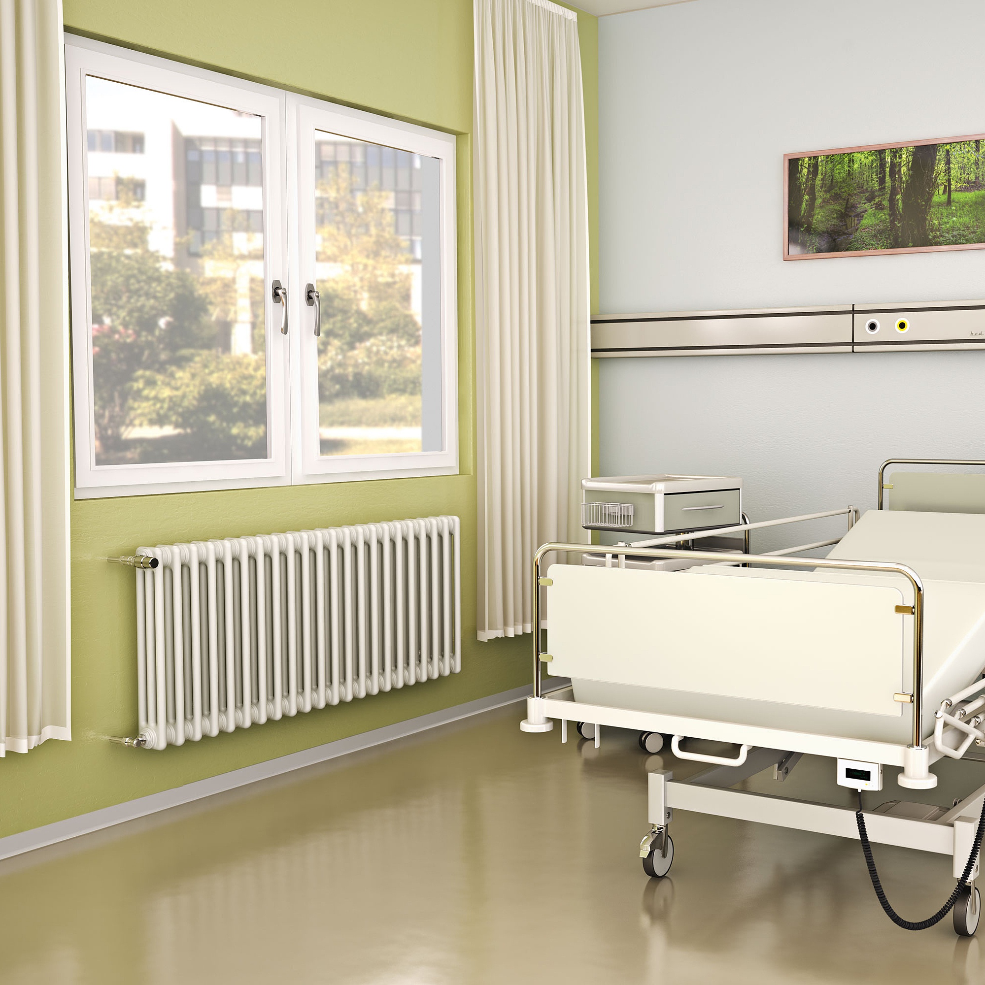 Sano column radiator is the ideal radiator solution in medical areas