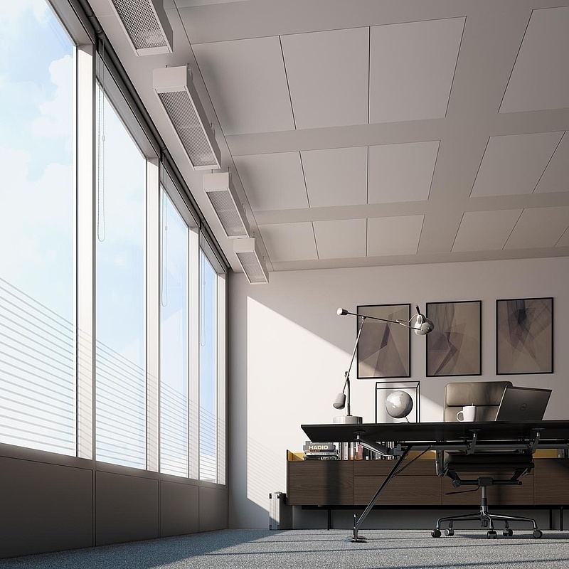 Chilled beams Arbonia in an office building