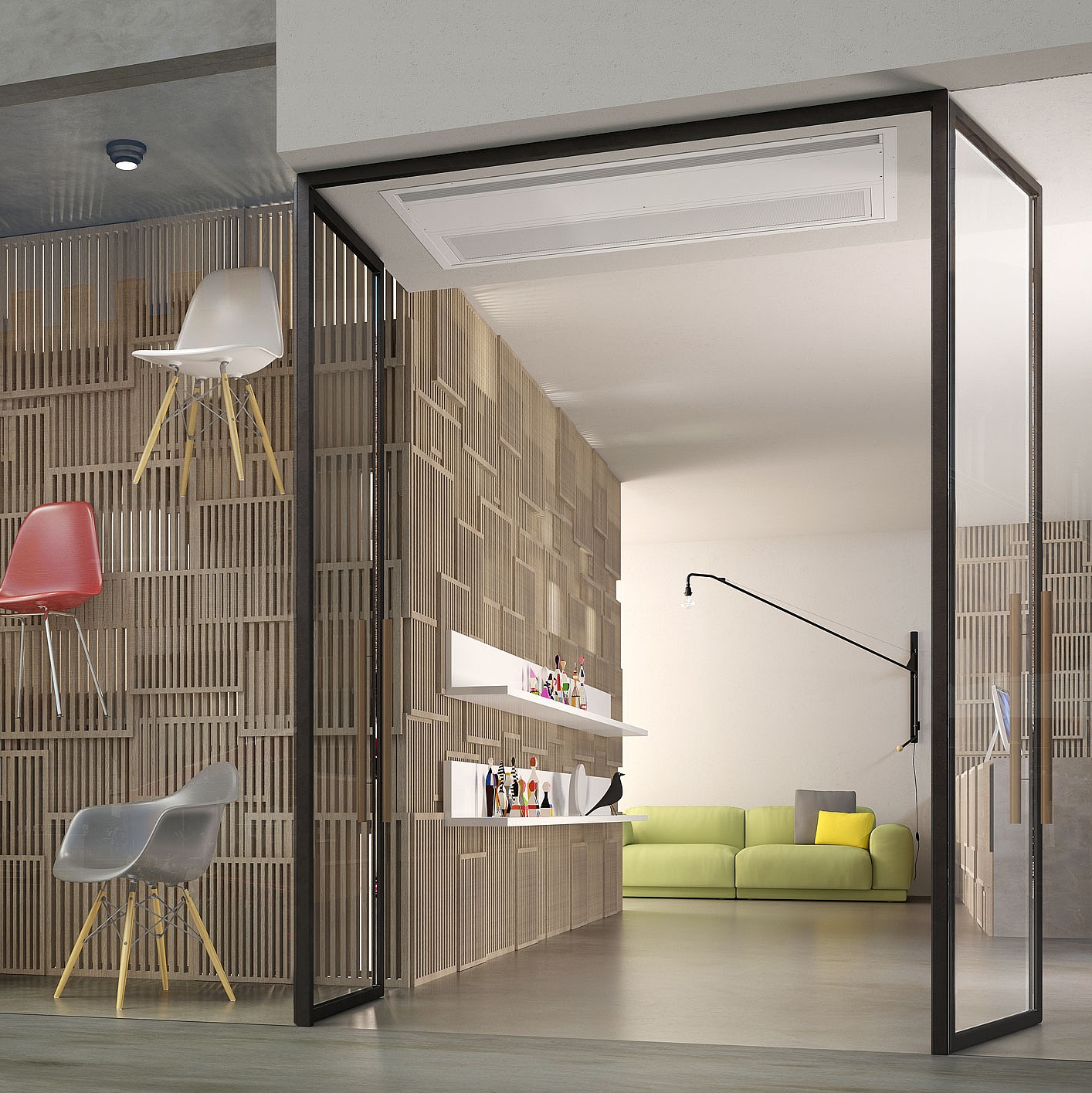 Air curtains from Arbonia in a modern business environment